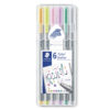 MARCADOR MICROFIBRA STAEDTLER TRIPLUS 334 PASTEL x6