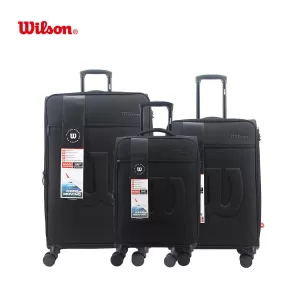 SET VALIJAS WILSON TELA 20"/24"/28" NEGRO