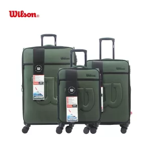 SET VALIJAS WILSON TELA 20"/24"/28" VERDE
