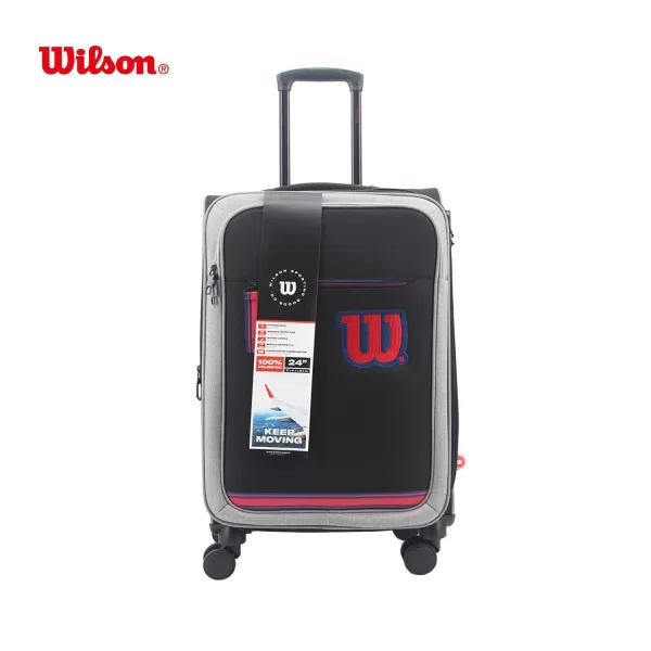 VALIJA WILSON TELA 24" NEGRO/ROJO