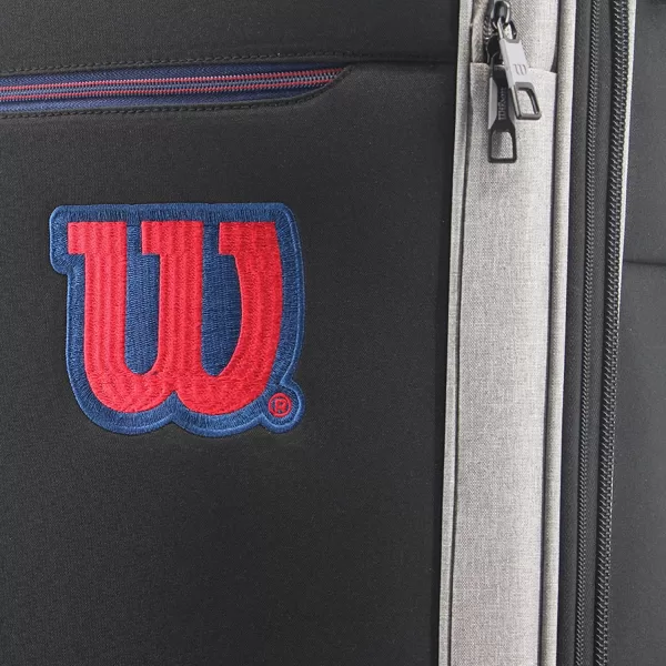 VALIJA WILSON TELA 24" NEGRO/ROJO - Imagen 7