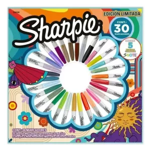 MARCADOR SHARPIE FINO x25 + S.NOTE x5